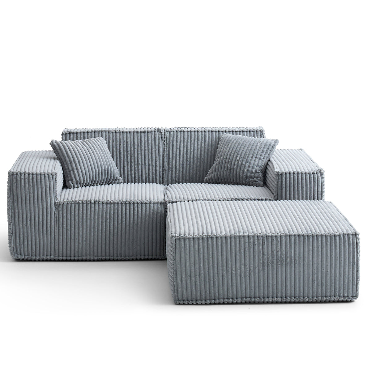 Silver Birch | Domino Ottoman