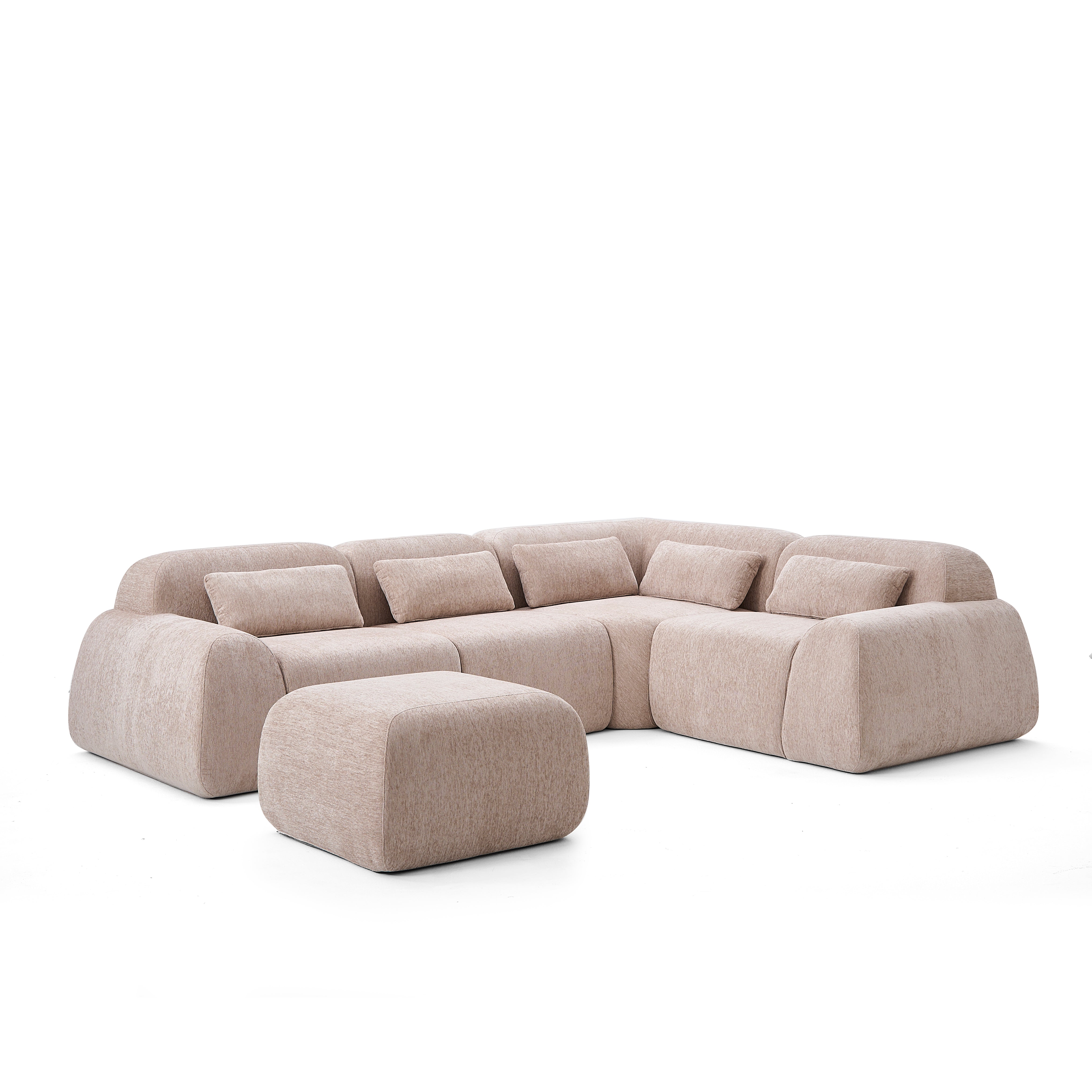 Pearl Corner Sectional + Ottoman