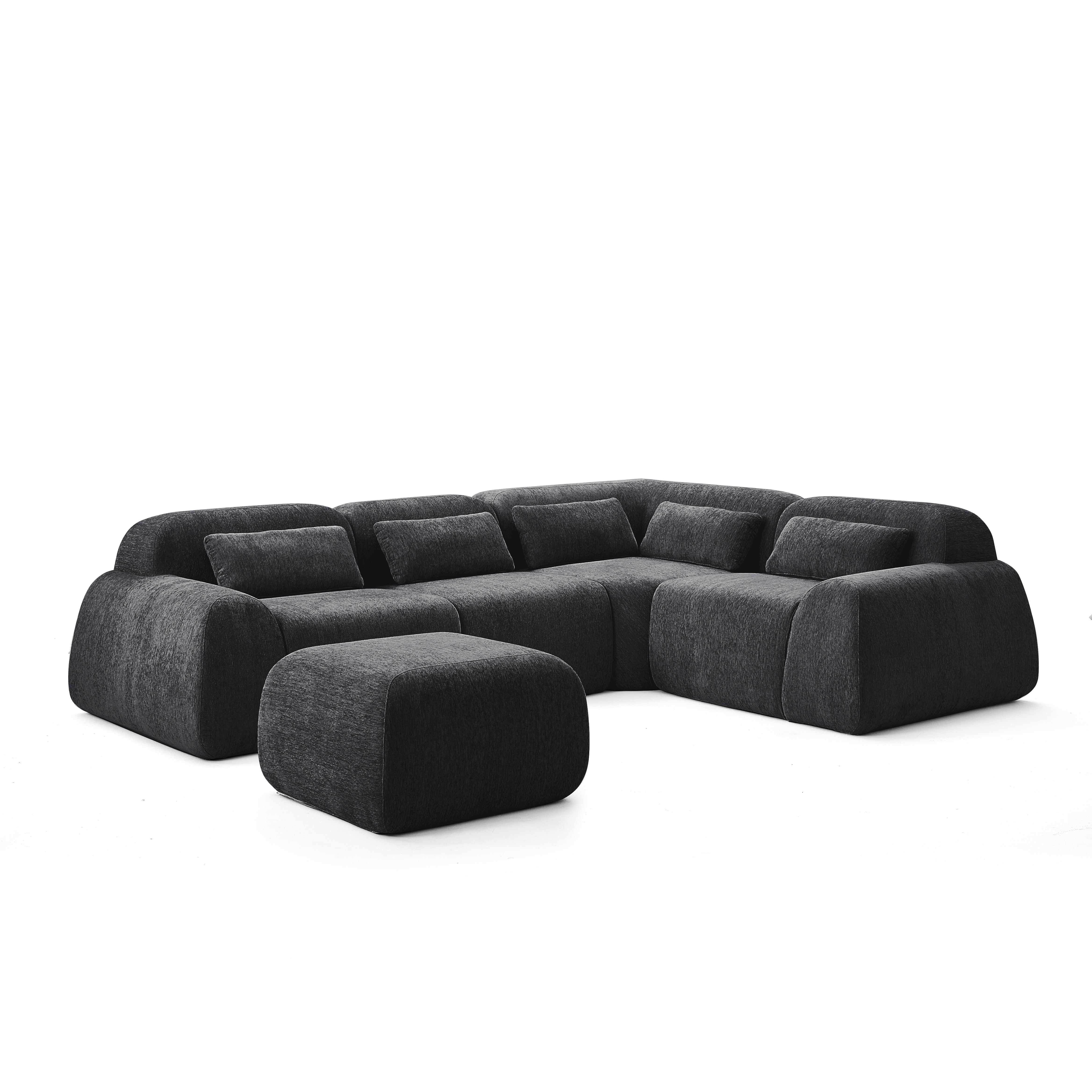 Pearl Corner Sectional + Ottoman