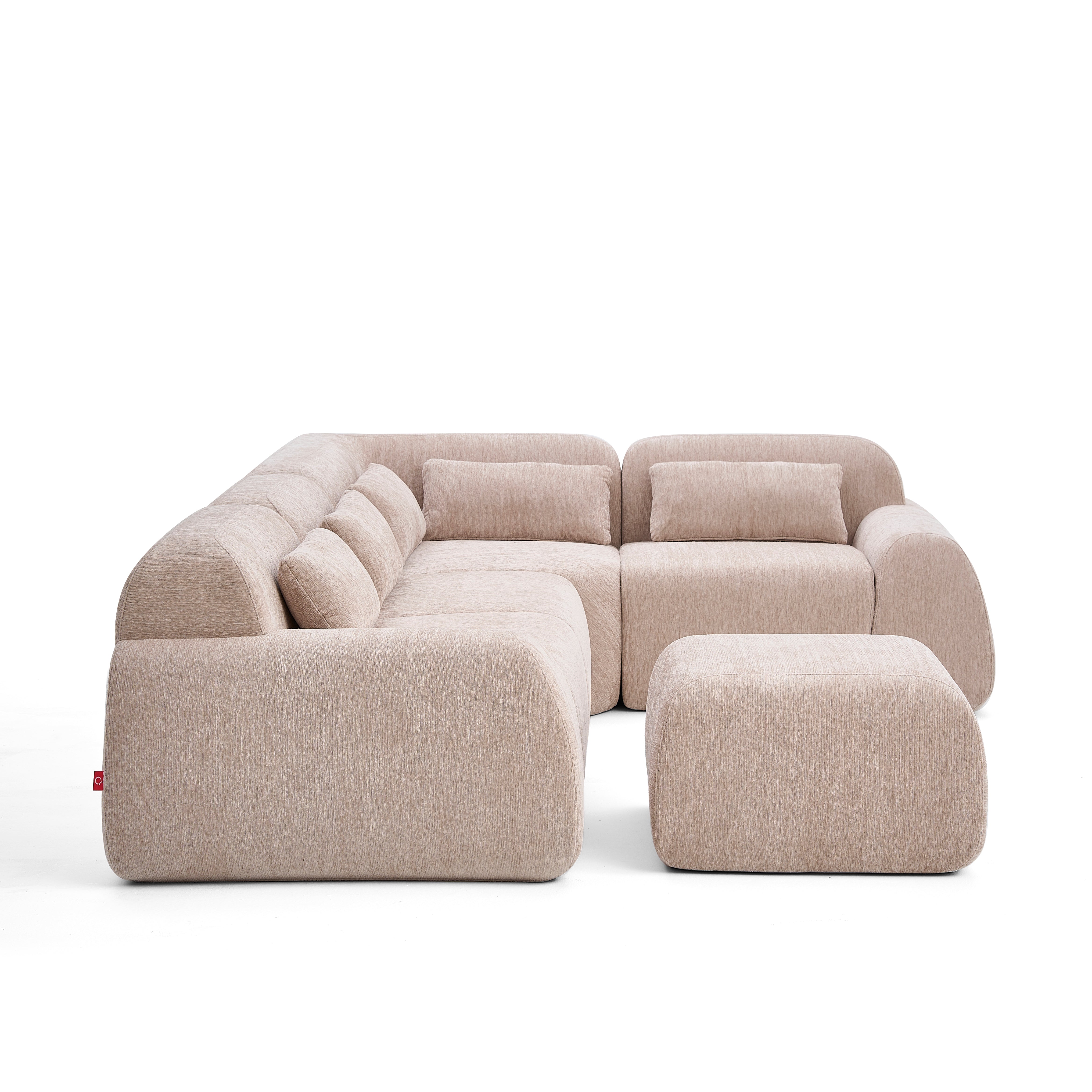 Pearl Corner Sectional + Ottoman