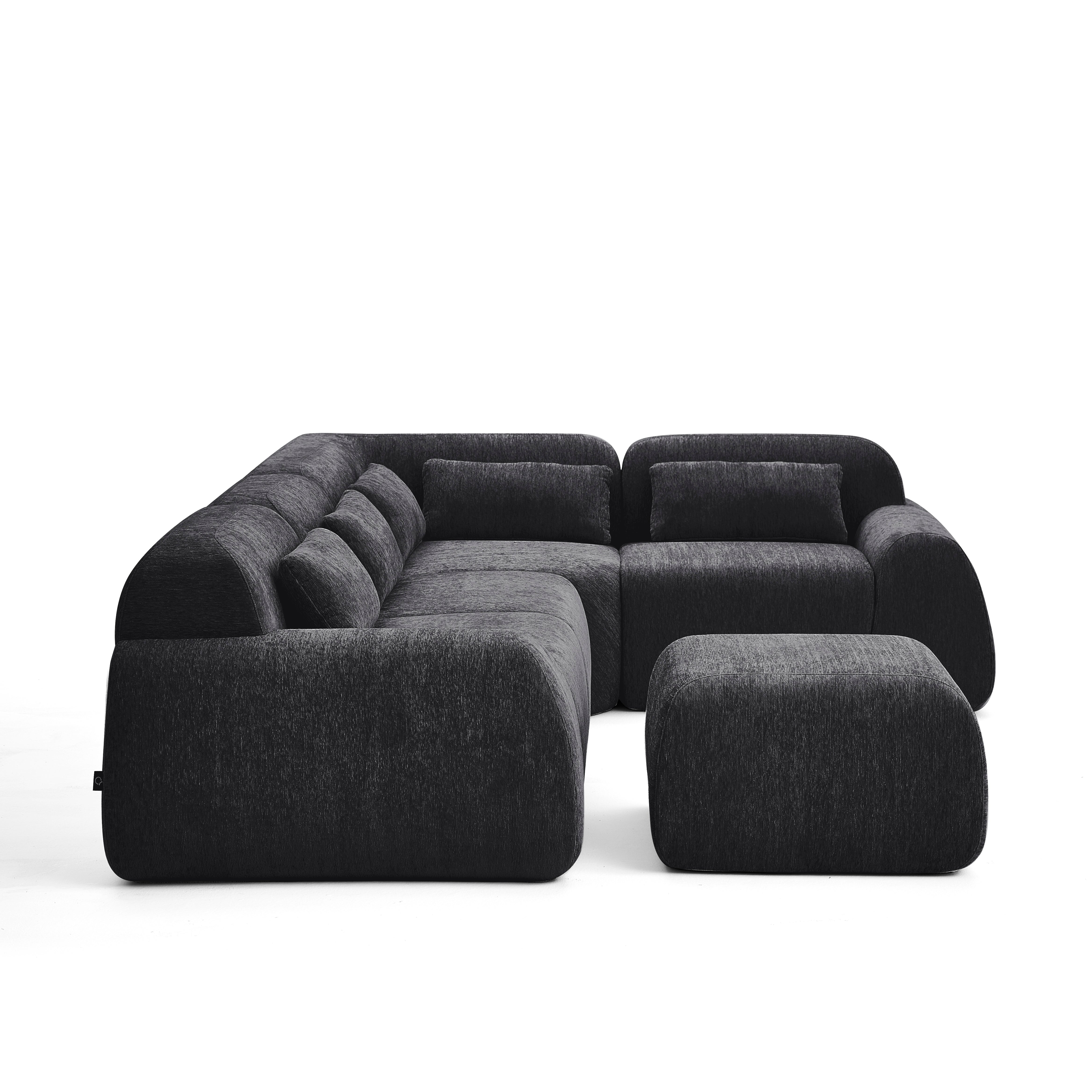 Pearl Corner Sectional + Ottoman