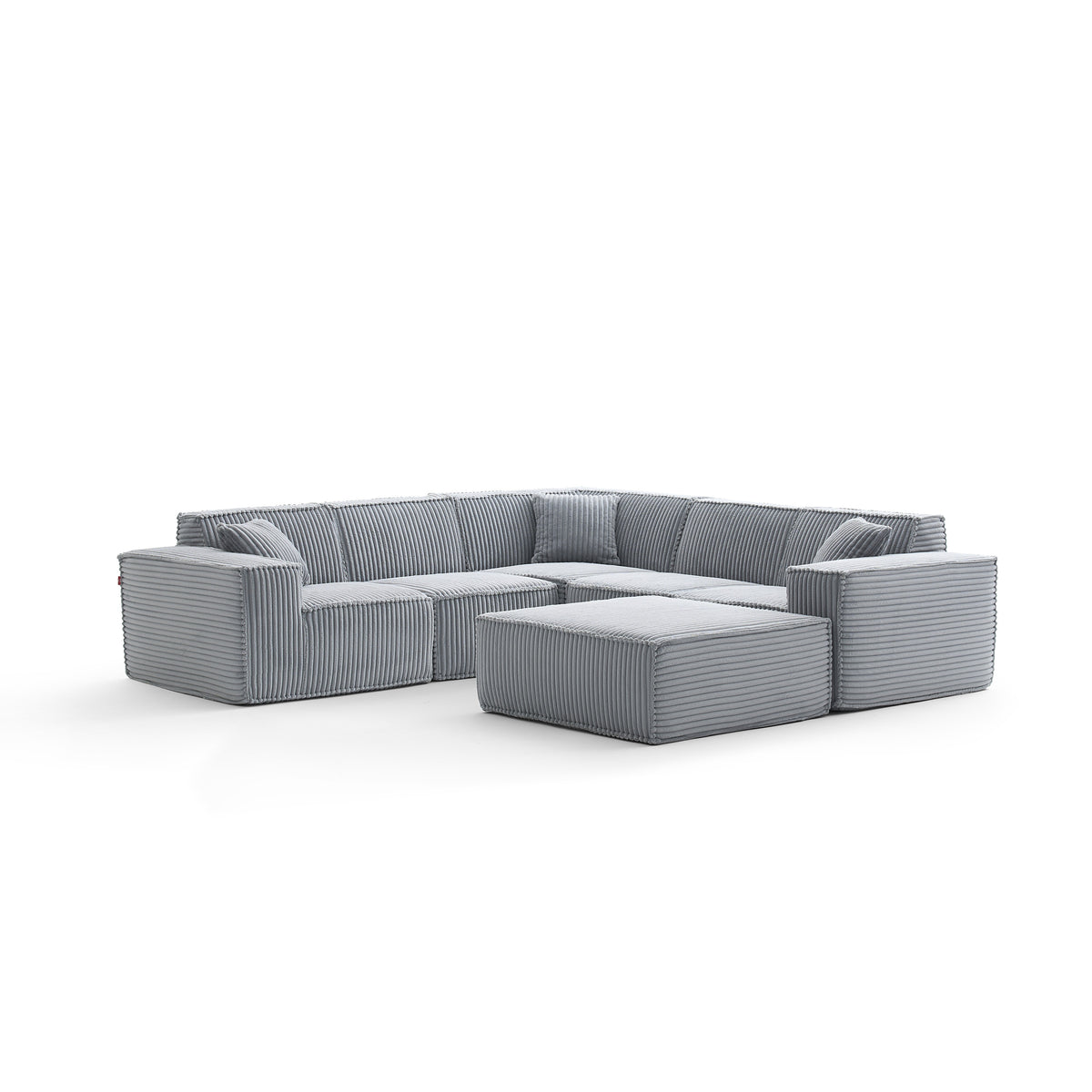 Silver Birch | Domino Ottoman