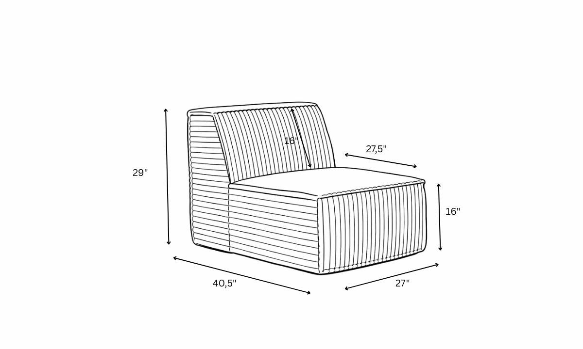 Puffy Domino Armless
