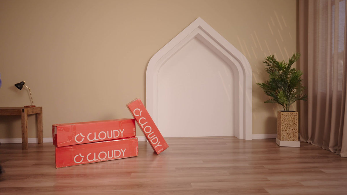 It arrives in flat boxes and is ready to sit on right away.