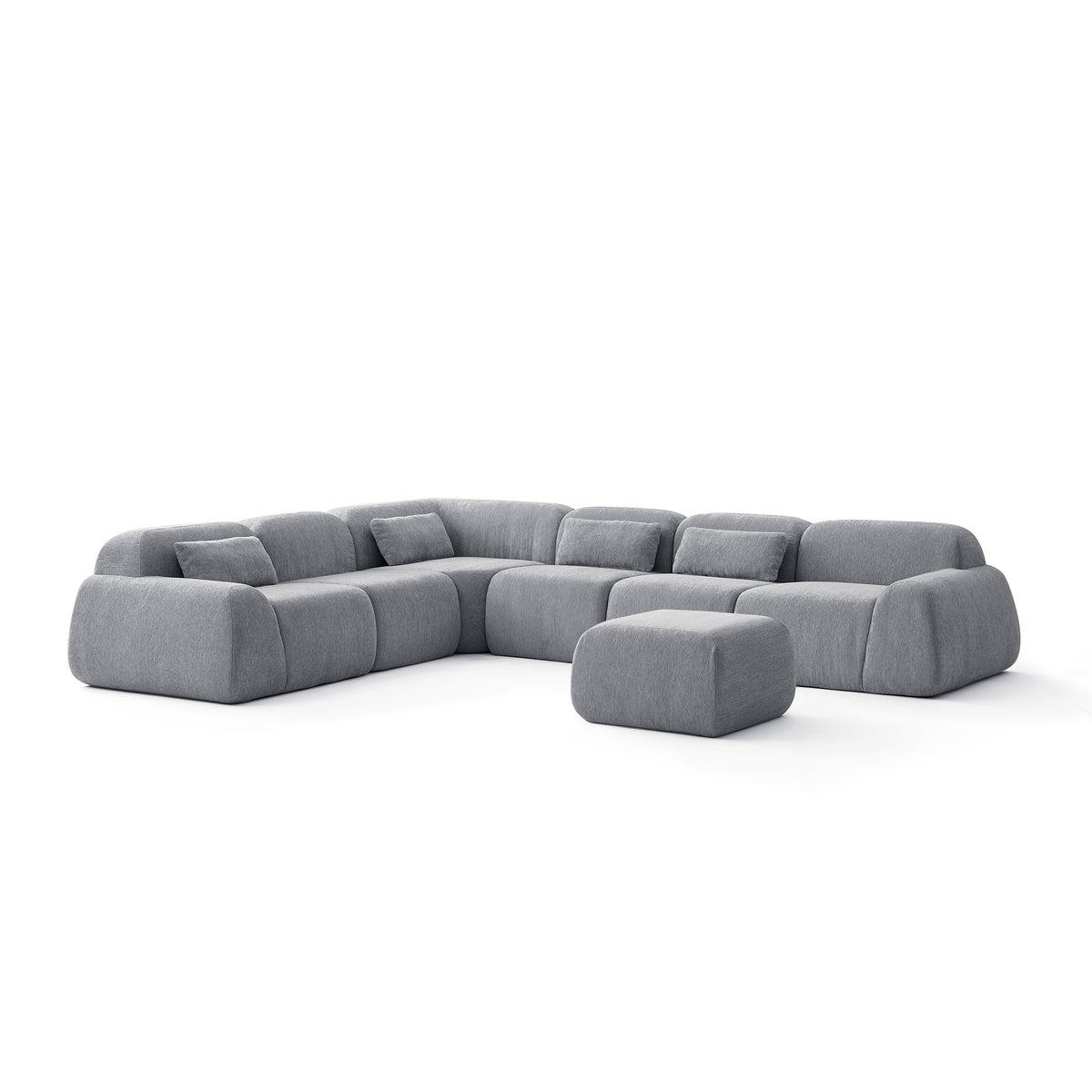 Silver Birch | Pearl Ottoman